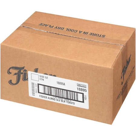 Fisher Fisher Toasted Blanched Slivered Almonds No Salt 32 oz., PK3 18895A